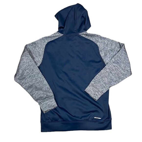 Adidas Climawarm Performance Hooded Jacket Fleece Lined Gray Navy Size Medium - Picture 6 of 11